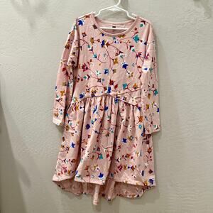 Tea Collection Pink Floral Long Sleeve Dress